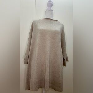 Lafayette 148 New York Tan Cashmere Sweater